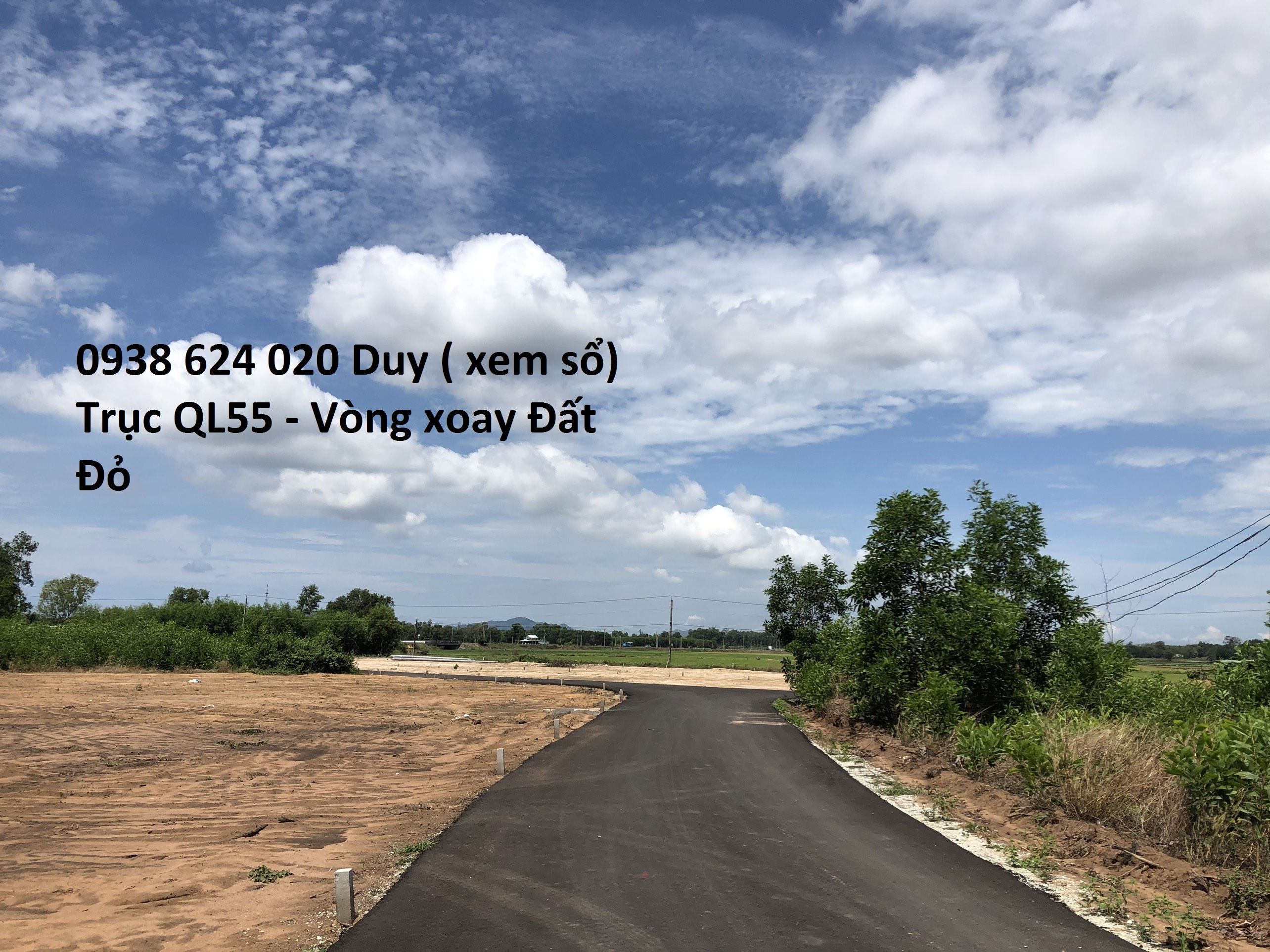 Bán đất thổ cư xã Láng Dài Bà Rịa – Mặt tiền QL55 Vòng xoay Đất Đỏ
